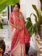 Anaita Cream Silk Woven Saree With Blouse - Distacart