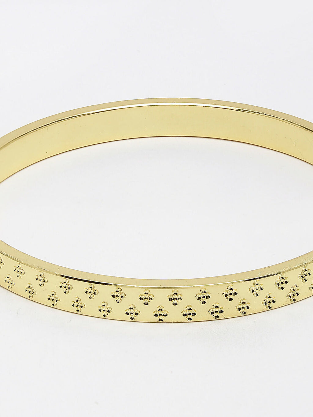 NVR Men's Gold-Plated Stainless Steel Kada Bracelet - Distacart
