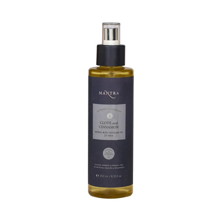 Mantra Herbal Clove & Cinnamon Herbal Body Massage Oil For Men