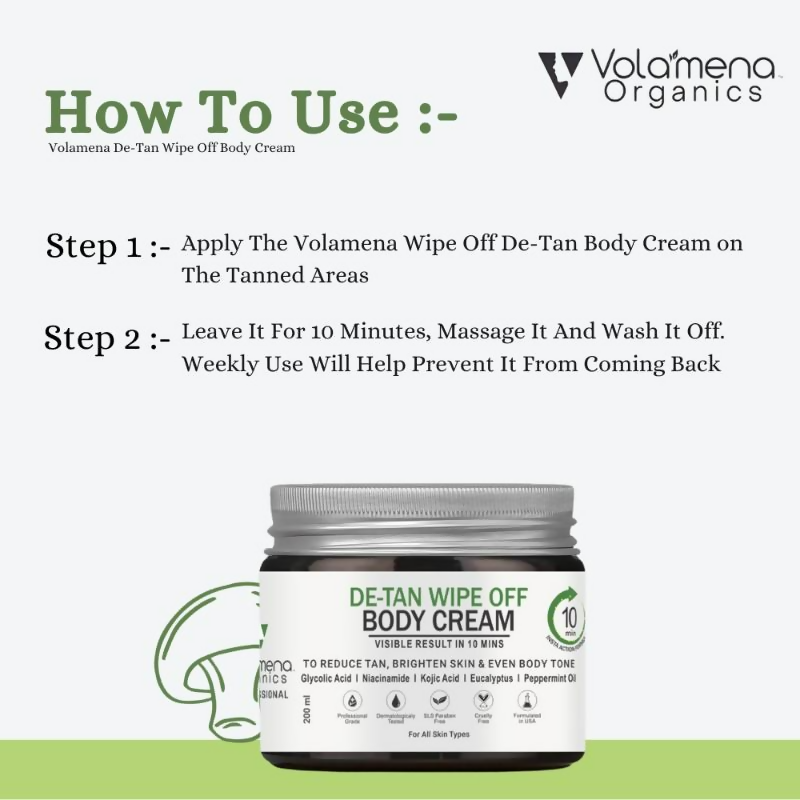 Volamena Wipe Off Detan Body Cream