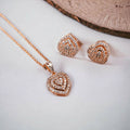 Joban Fashion Women Gold Rose Gold Locket Set With Heart-Shaped Pendant - Distacart