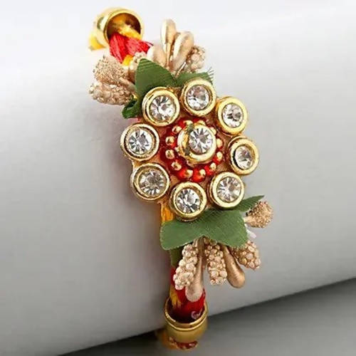 Designer Antique Rakhi & Fruit N Nut Chocolates - Distacart