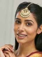 Nuyug 22k Gold Plated Crescent Maang Tikka - Distacart