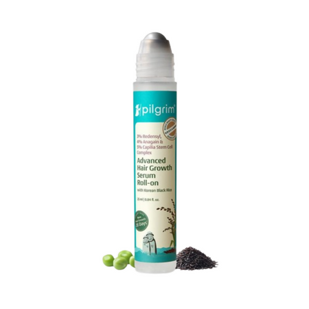 Pilgrim 3% Redensyl, 4% Anagain & 5% Capilia Stem Cell Complex Advanced Hair Growth Serum Roll-On
