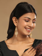 Nuyug 18k String of Pearls Gold Anti Tarnish Earrings - Distacart