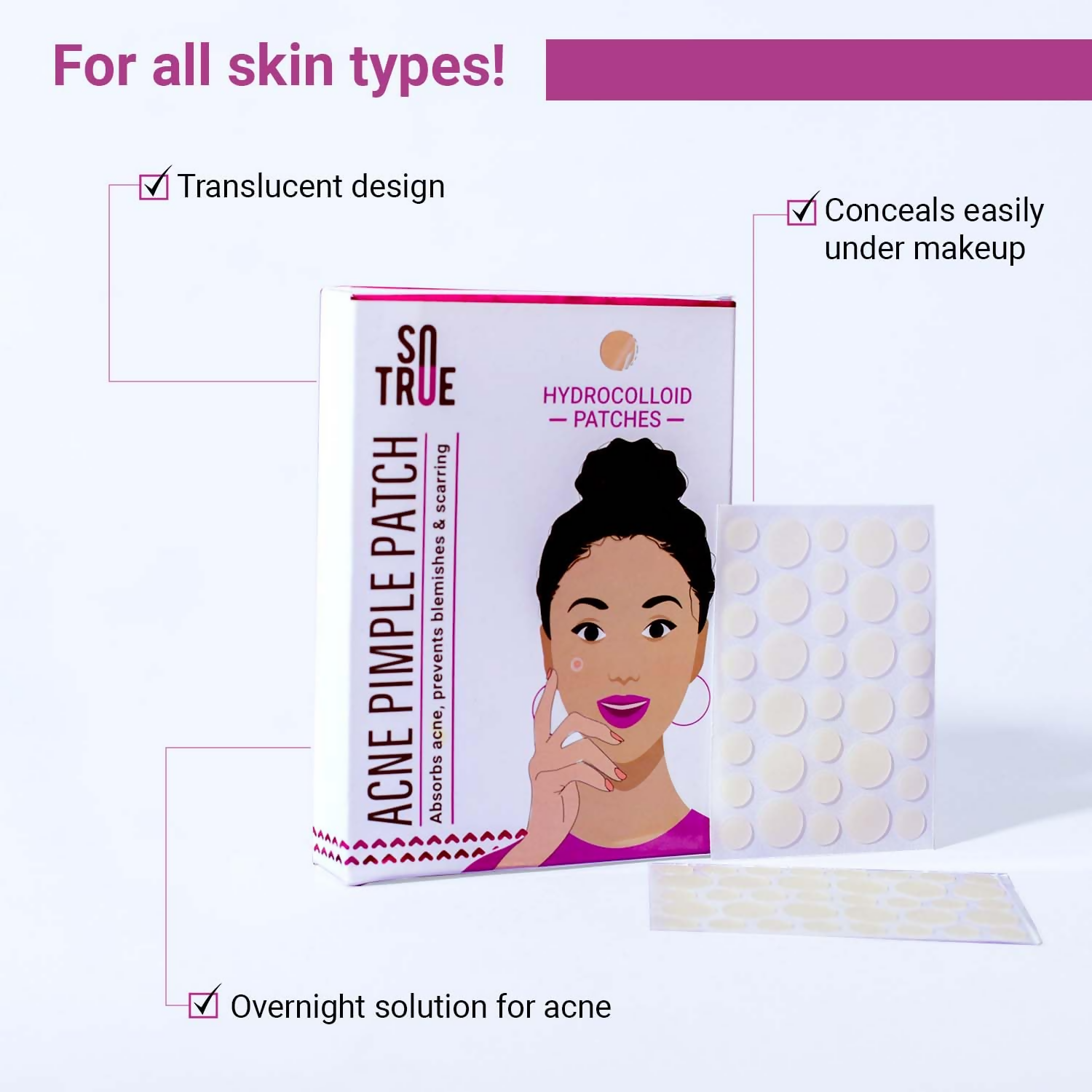 Sotrue Acne Pimple Patches For Face - Distacart