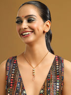 Ruby Raang White Clear Quartz Kundan Necklace