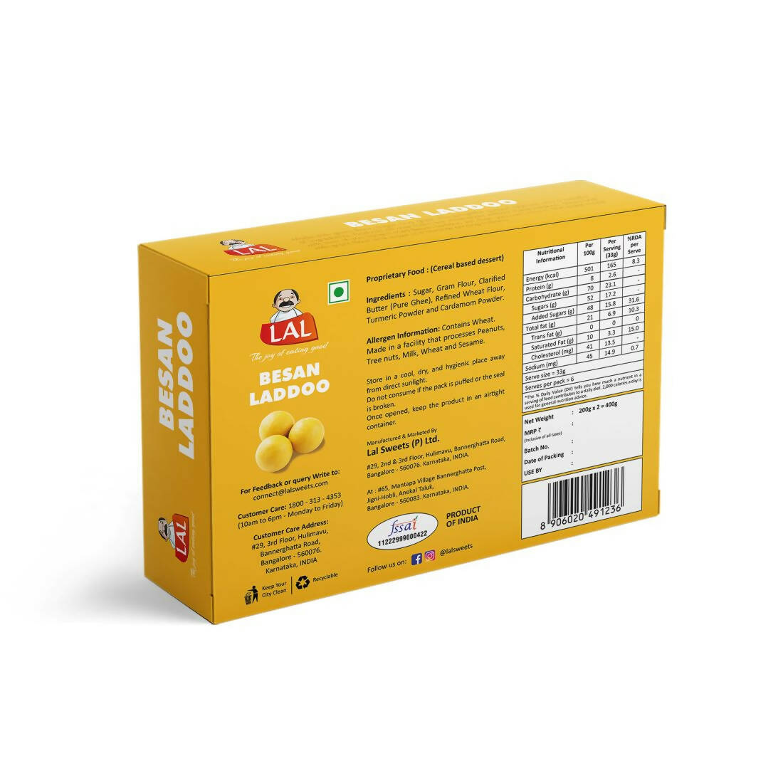 Lal Sweets Besan Laddoo Premium - Distacart