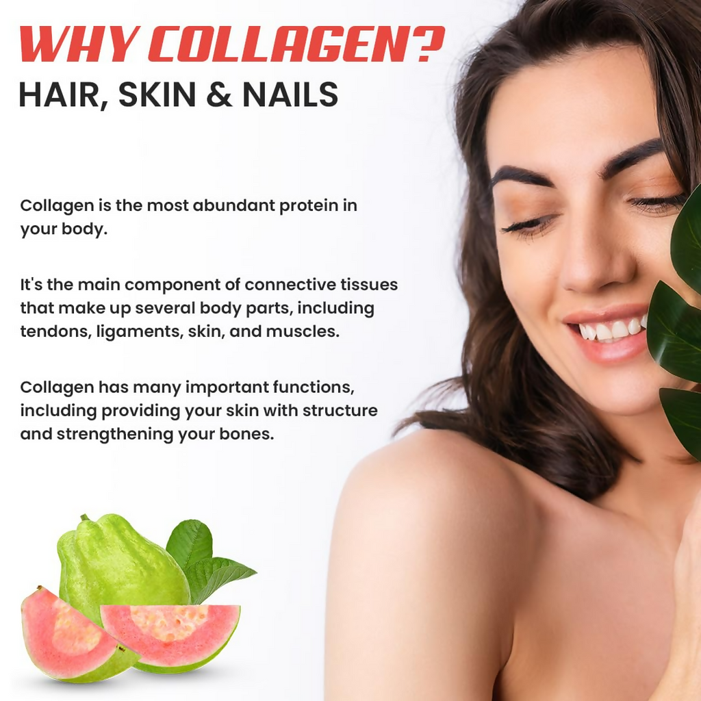 Naturyz Marine Collagen Skin X5 Power For Women & Men (Guava Flavour)