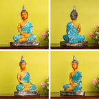 The Earth Store Poly Resin Sitting Peaceful Bhudha Idol