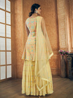 Myra Yellow Georgette Embroidered Designer Suit