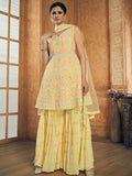 Myra Yellow Georgette Embroidered Designer Suit