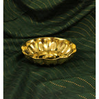 Spillbox Gold Toned Textured Pooja Thali