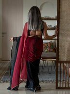 Suta Black Woven Design Pure Cotton Saree - Distacart