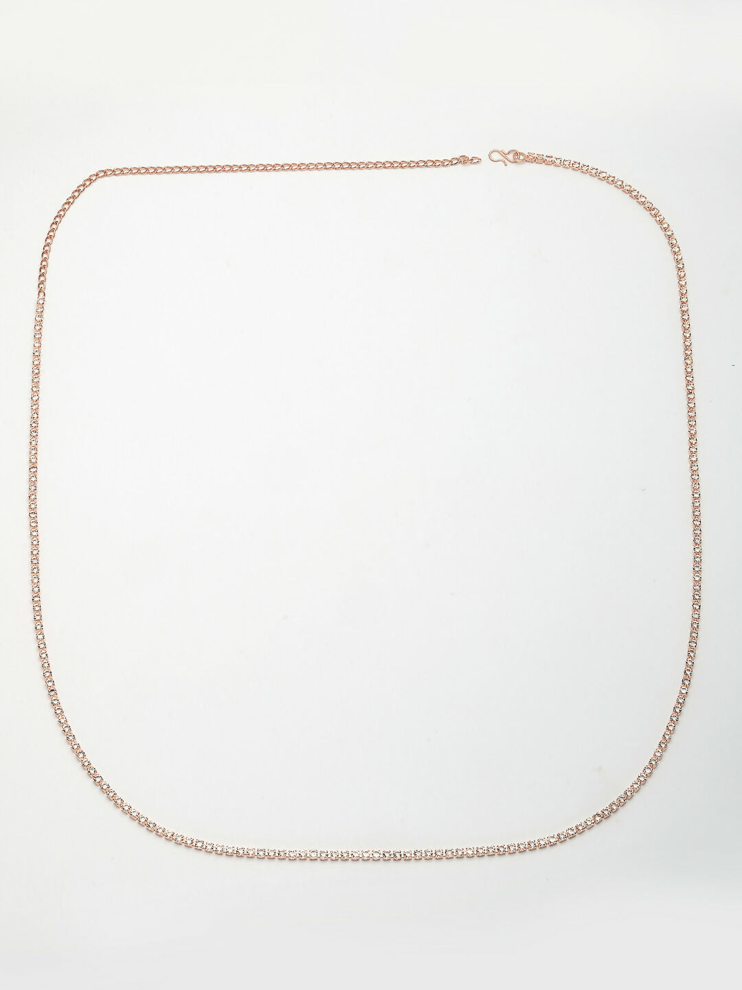 NVR Women's Rose Gold-Polished AD-Studded Kamarbandh Waist Chain