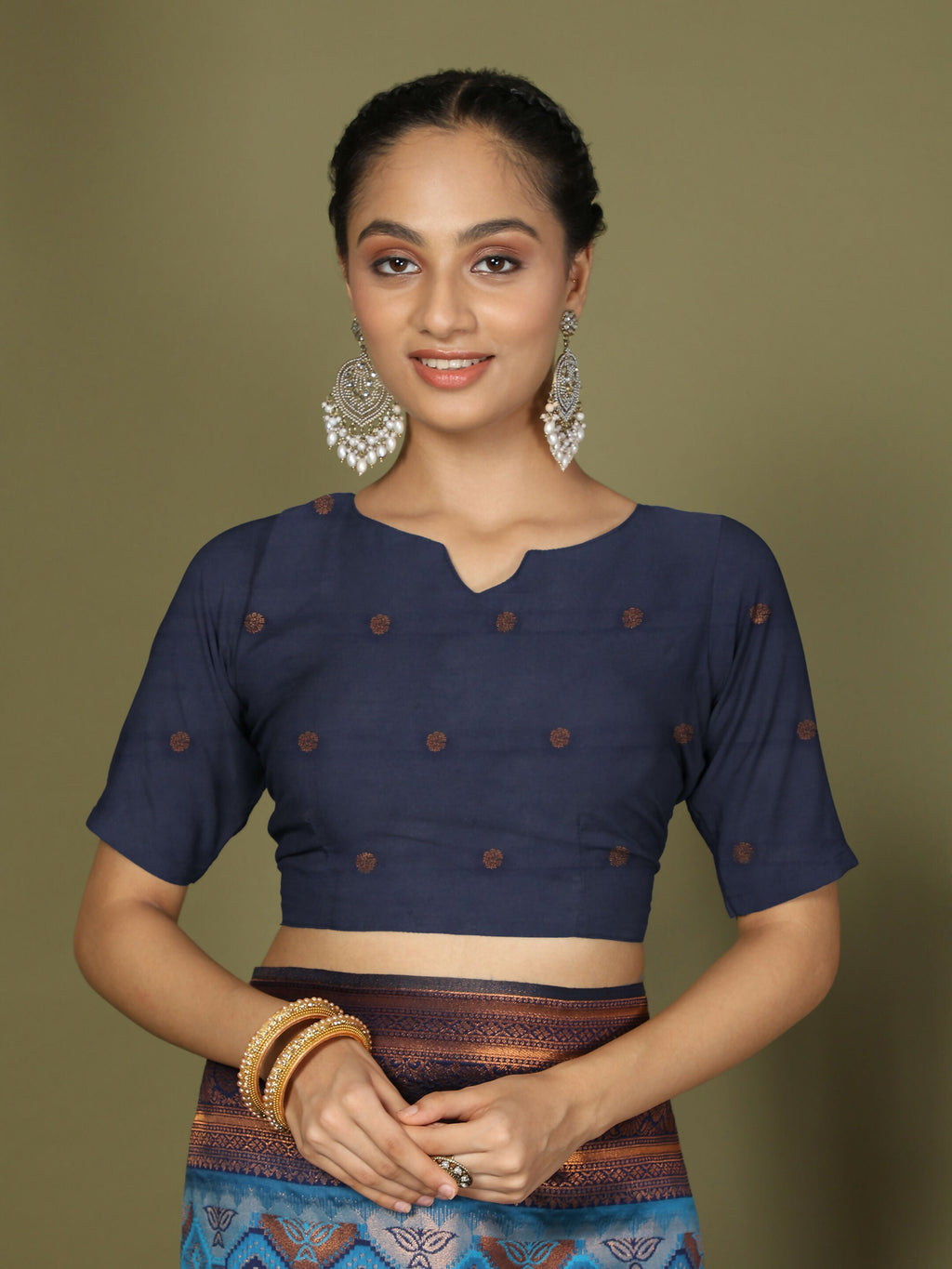 Shree Shyam Fashion Lichi Silk Sky Blue Saree - Distacart