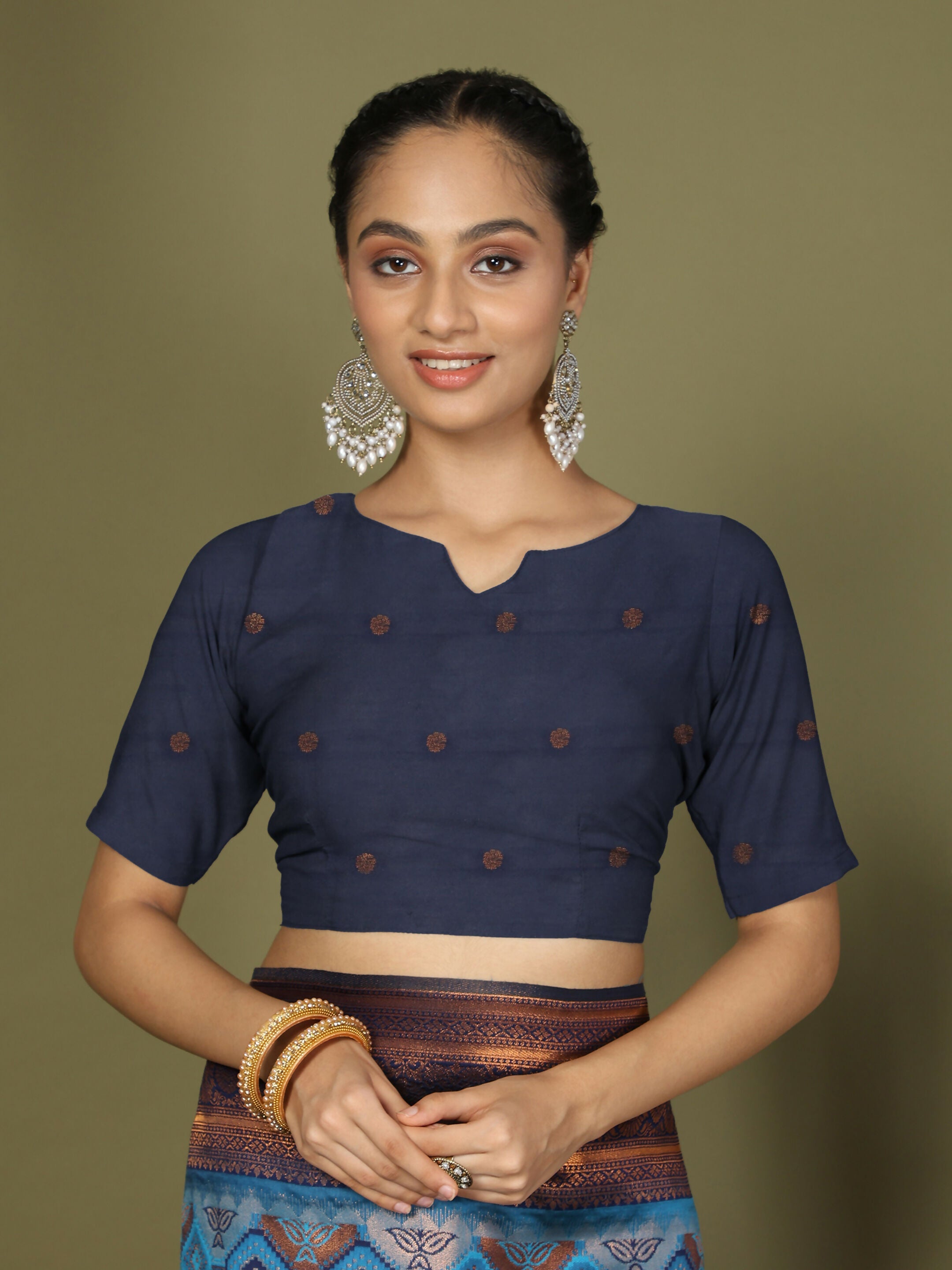 Shree Shyam Fashion Lichi Silk Sky Blue Saree - Distacart