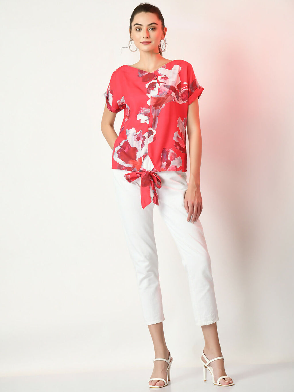 Myshka Women's Pink Printed Top