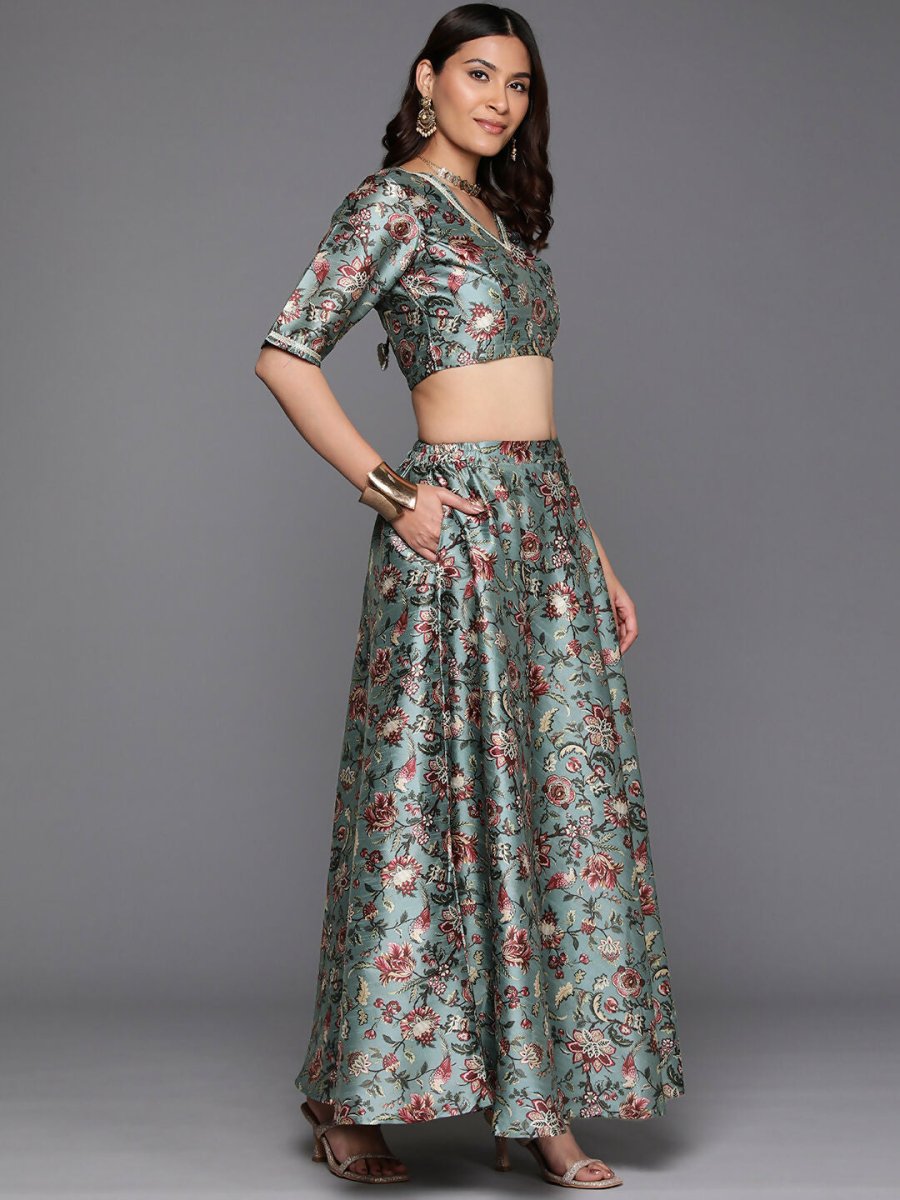 Ahalyaa women's wear Traditional wear lehenga choli - Green