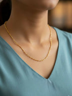 NVR Women Gold Plated Minimal Chain - Distacart