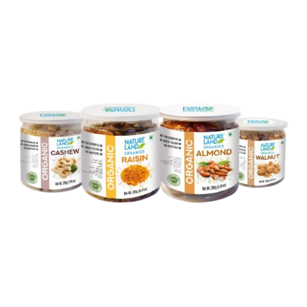 Nature Land Organics Combo Pack of Dry Fruits