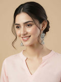 NVR Women Elephant Design German Silver Oxidised Jhumka Earrings - Distacart