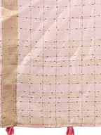 Shree Shyam Fashion Organza Peach Saree - Distacart