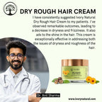 Ivory Natural Dry Frizzy Hair Cream - Detangles Hair, Manages Frizz And Scalp Dryness