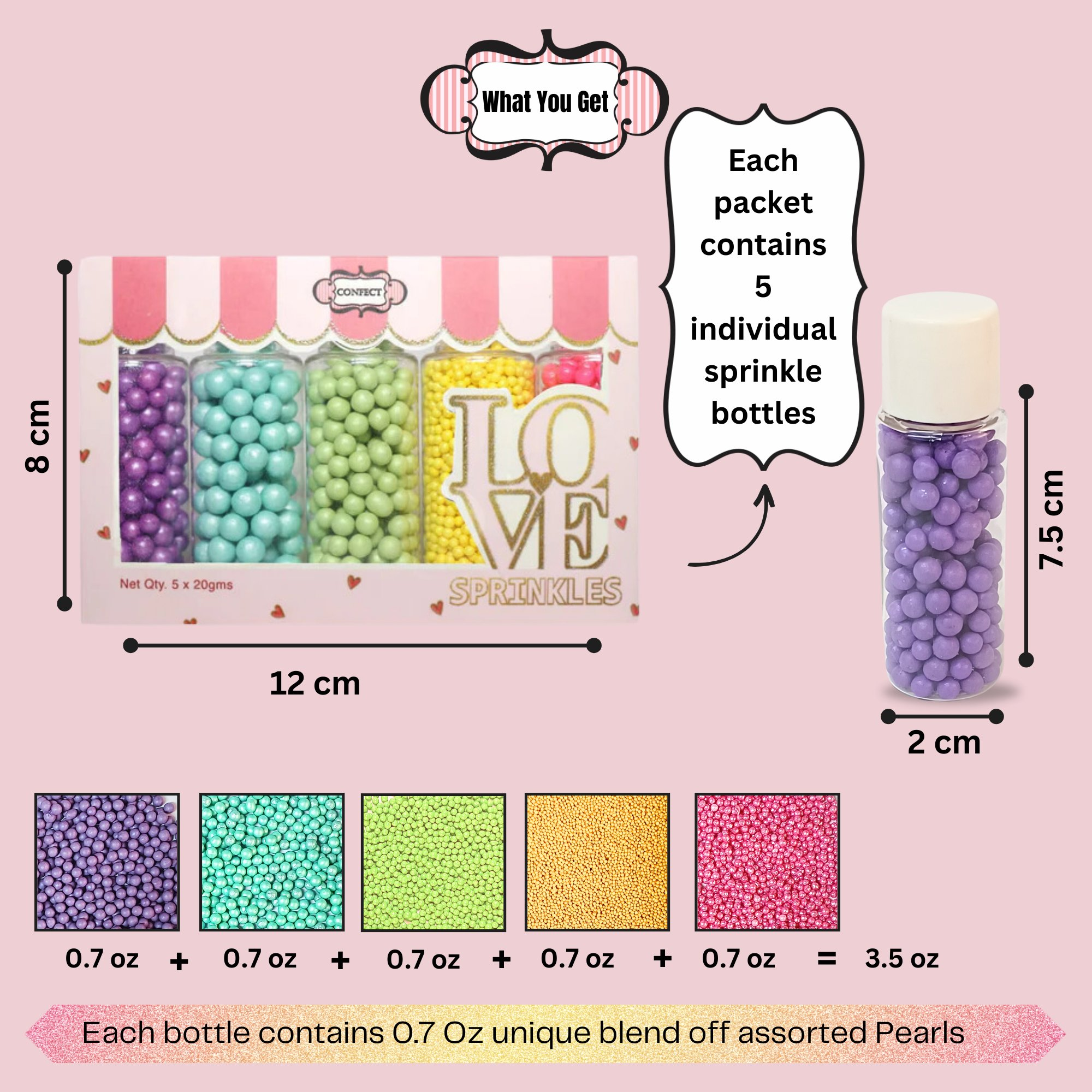 disco ball sprinkles db multipack 5 100 gms