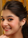 Ruby Raang Diamond Pearl Dangling Earrings - Distacart