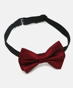 Manet Boys Solid Double Layer Bow - Maroon