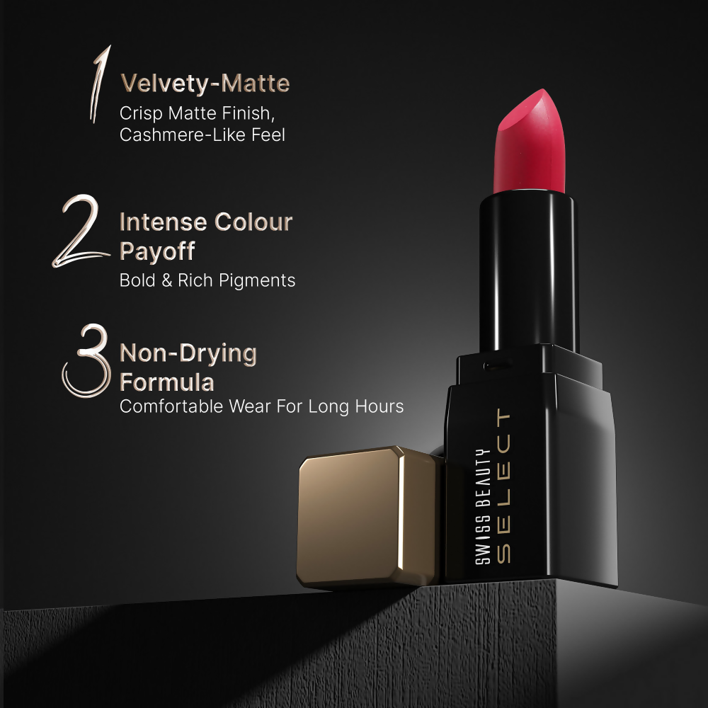 Swiss Beauty Select Dare To Matte Lipstick - 6 Delight Plum