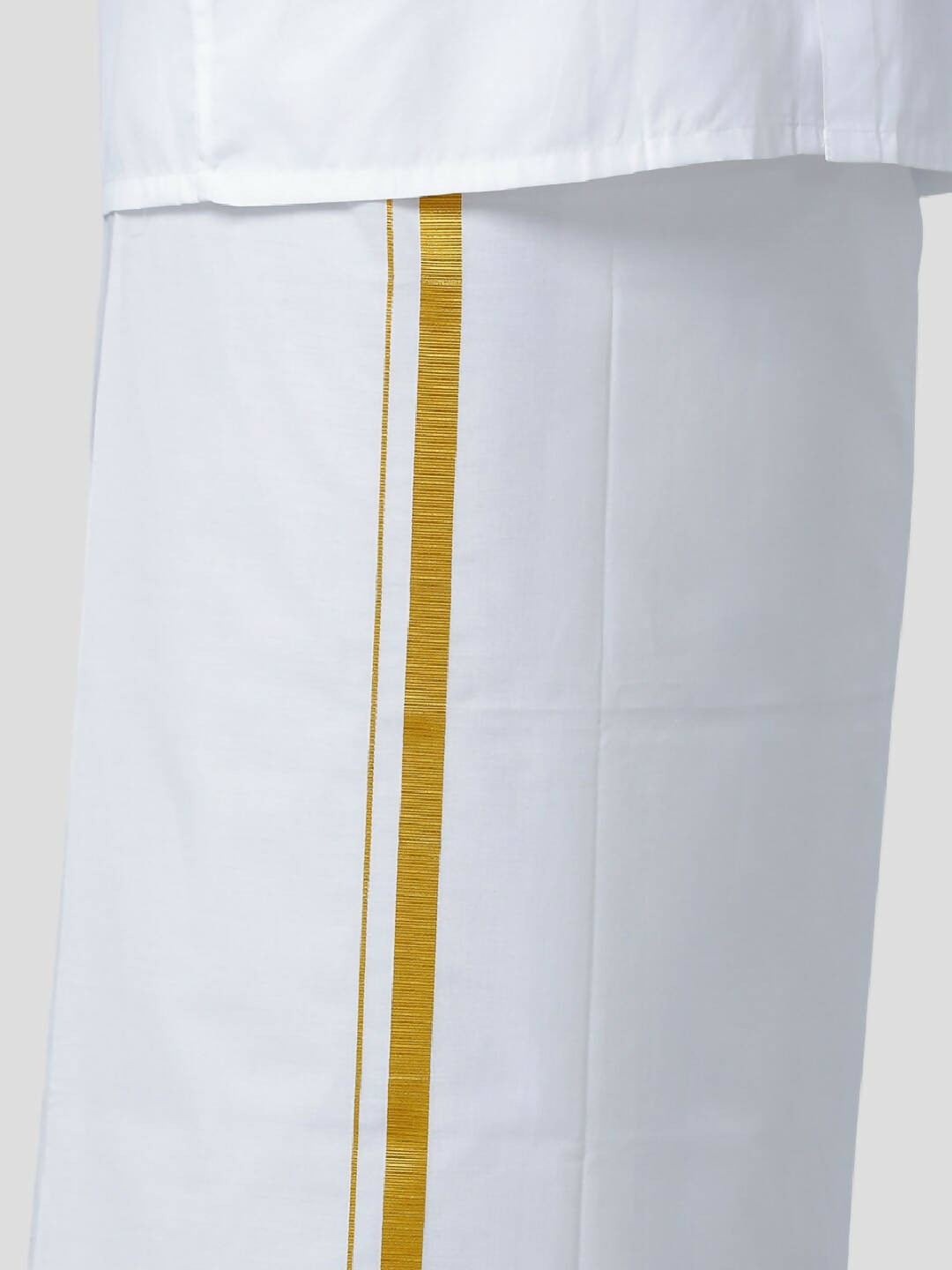 Ramraj Cotton Mens 3/4 Poly Cotton ( 3*1 ) Dhoti, Towel - White
