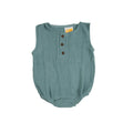 Sunshine Baby Cute Organic Muslin Cotton Sleeveless Rompers For Babies - Teal