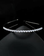 VOJ Silver Plated AD Studded Hairband