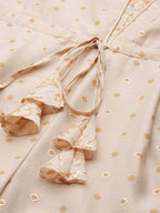 Ahalyaa Off White & Pink Printed Basic Jumpsuit - Distacart