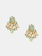 Ruby Raang Pearl Glow Necklace With Matching Earrings And Maang Tikka - Distacart