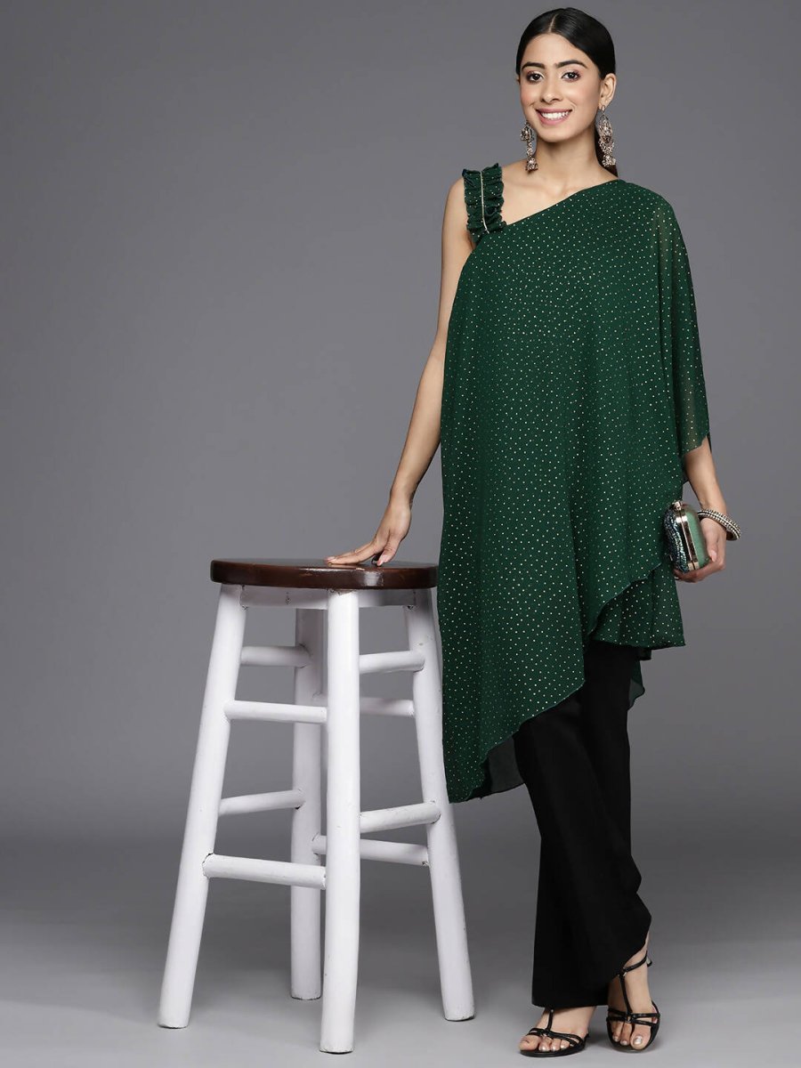 Ahalyaa Women's Traditional wear Tunic - Dark Green