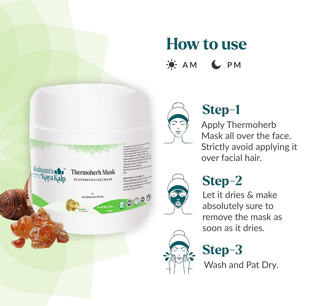 Kulsum's Kaya Kalp Thermoherb Mask For Anti-Aging & Anti-wrinkle