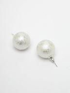 NVR Women's White Color Moon Stud Earrings - Distacart