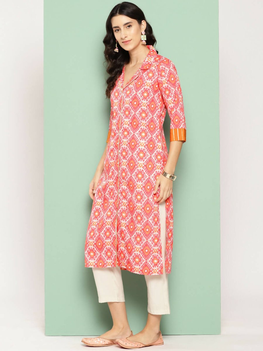 Ahalyaa Women's Traditional wear Kurta - Orange