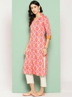 Ahalyaa Women's Traditional wear Kurta - Orange