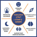 Carbamide Forte Ashwagandha Gummies with Vitamin D - Mixed Berry Flavor - Distacart