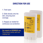 Dermdoc 1% Hyaluronic Acid Mini Sunscreen Stick SPF 50 PA +++