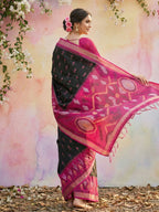 Shree Shyam Fashion Black Soft Silk Saree - Distacart