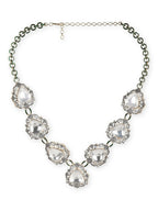 Long Dual Tone Kundan and Diamond Neckpiece- Ruby Raang