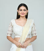 Joban Fashion Women's White Embroidered Stitched Blouse - Distacart