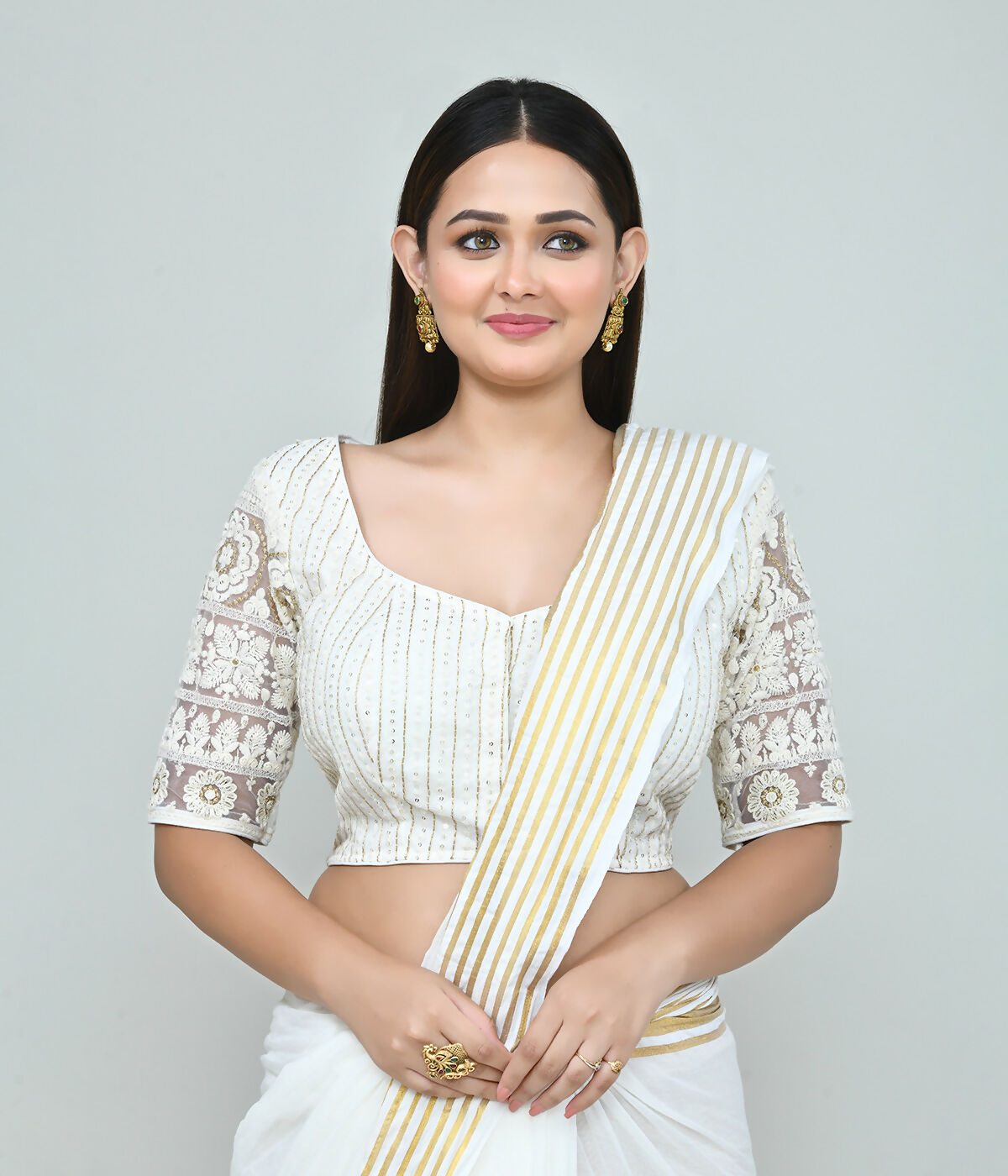 Joban Fashion Women's White Embroidered Stitched Blouse - Distacart
