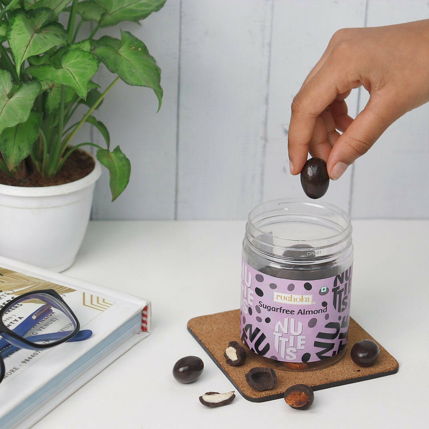 Dibha Ruchoks - Sugar Free Dragees With Single Almond Coated Chocolate