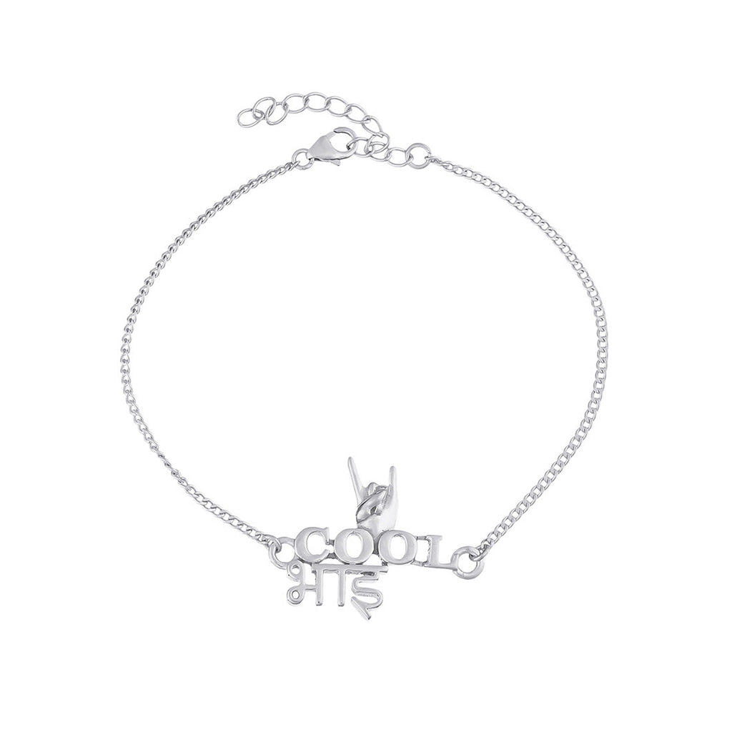 trueBrowns X Voylla 925 Sterling Silver Precious Cool Bhai Bracelet Rakhi - Distacart